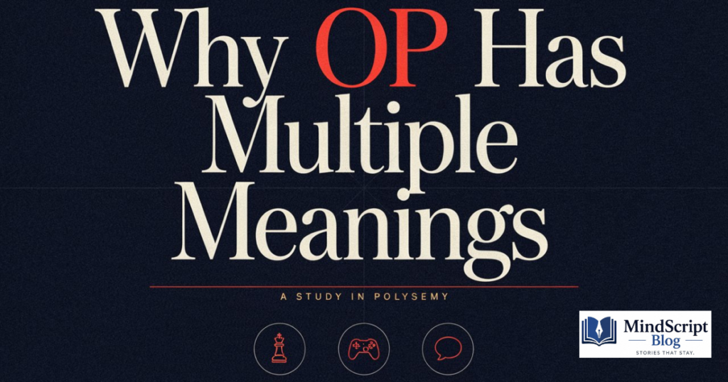 Why OP Has Multiple Meanings