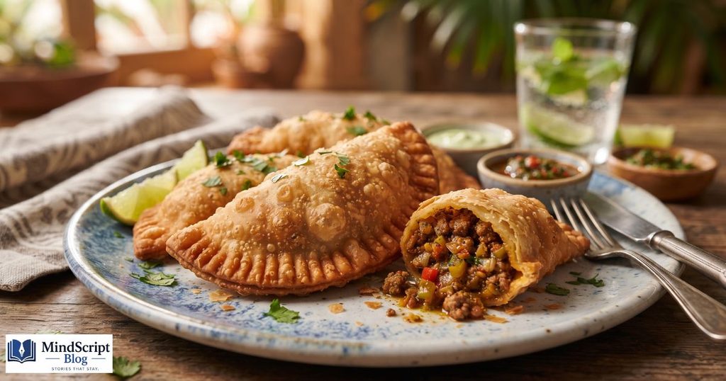 bahama breeze empanadas recipe showing crispy half moon pastries with savory beef filling