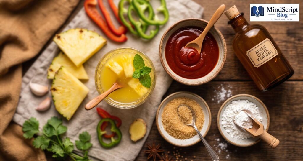 fresh ingredients used to make copycat wendys sweet and sour sauce at home