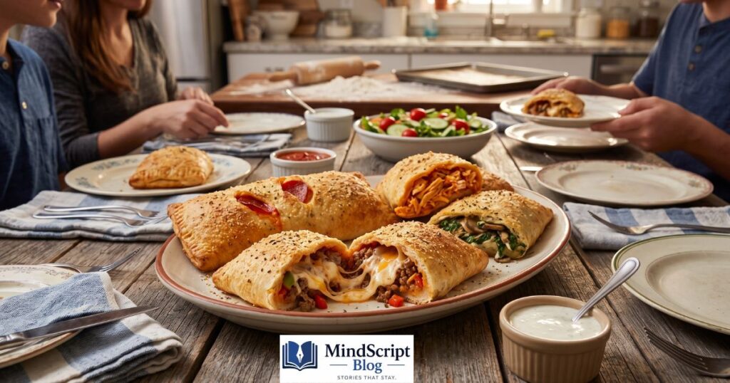 golden homemade alabama hot pockets with cheesy savory filling